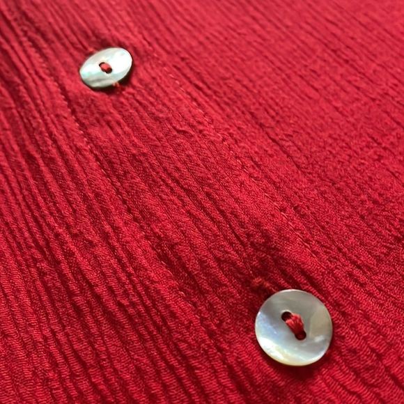 Blast lightly textured spring summer fabric whimsical ribbon button embroidery - Picture 4 of 6